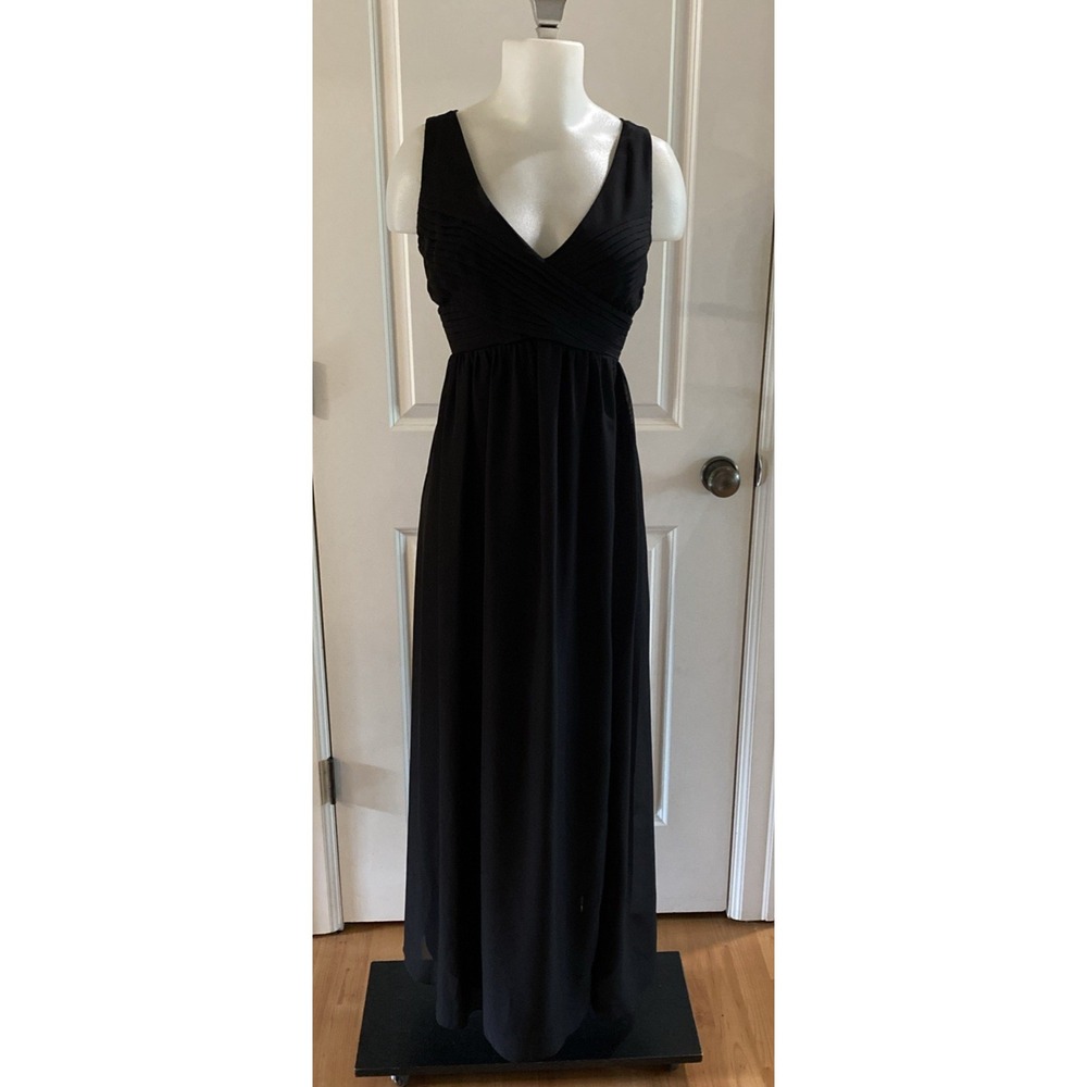 Birdy Grey Dress Size XL Black Chiffon Laurie Dress Empire Sleeveless Wedding